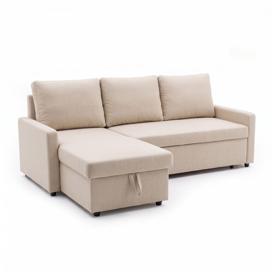 Corner Sofa Bed LYNDA - Beige