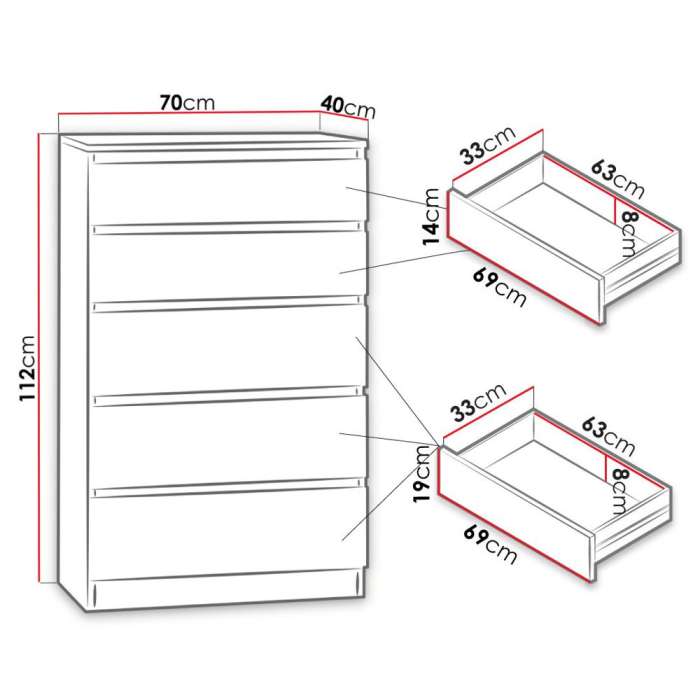 Chest of Drawers MOLAMA M5 - 3