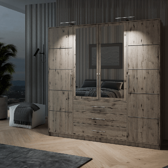 Wardrobe BALI D4 Oak Wellington - 2