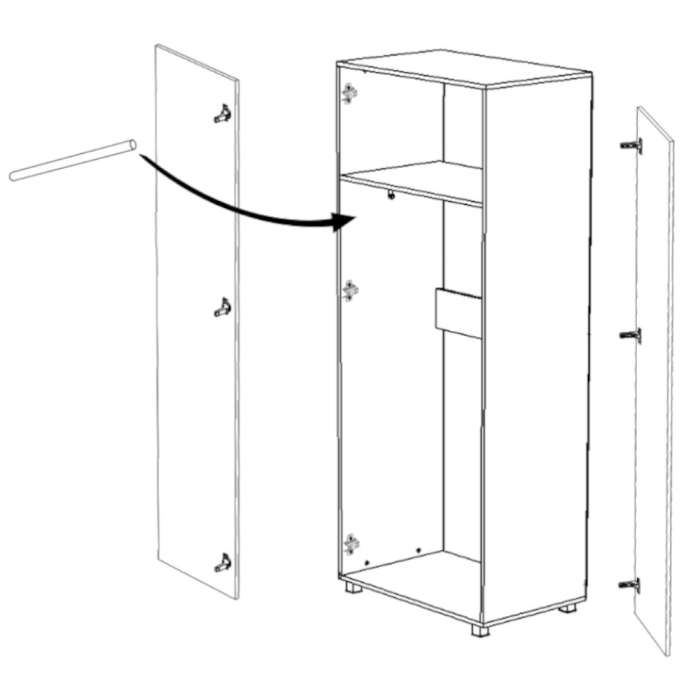 Wardrobe COLAMBRINI white/white - 4