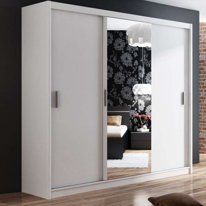 MONAKO 250cm Sliding Door Wardrobe White | Dako Furniture