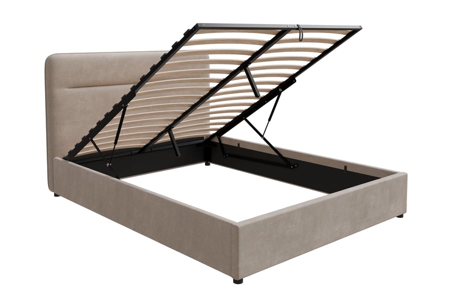 Upholstered bed EVERETT Beige K - 4