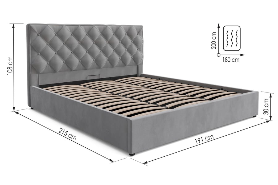 Upholstered ottoman bed Ethan S - 5
