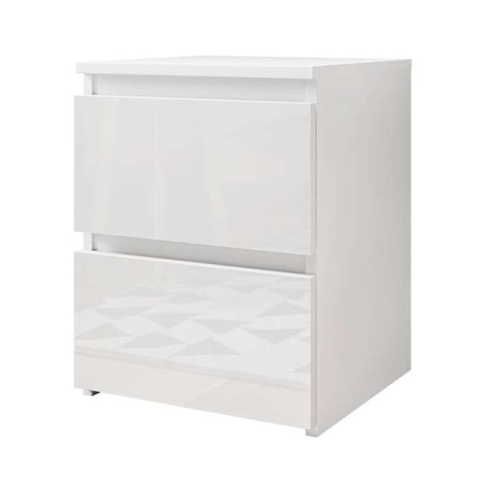 Bedside Table MOLAMA W2 - White - 3