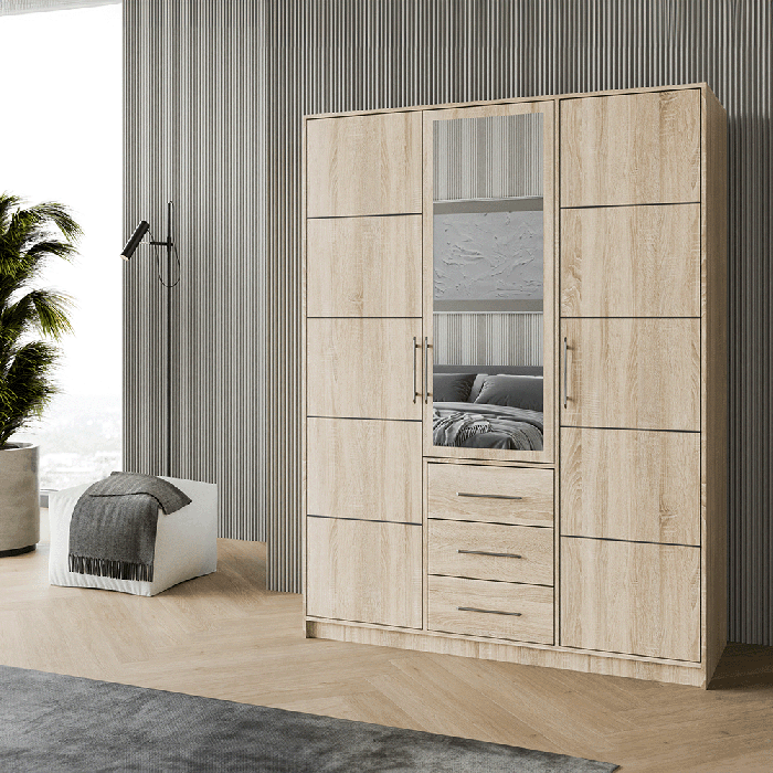 Wardrobe BALI D3 Oak Sonoma + M - 1