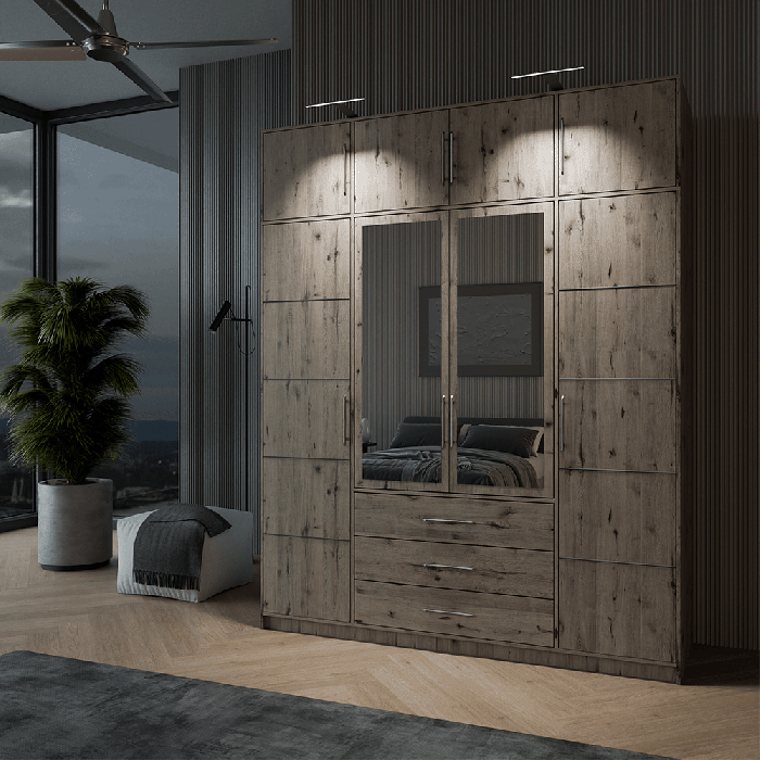 Wardrobe BALI D4 Oak Wellington - 10