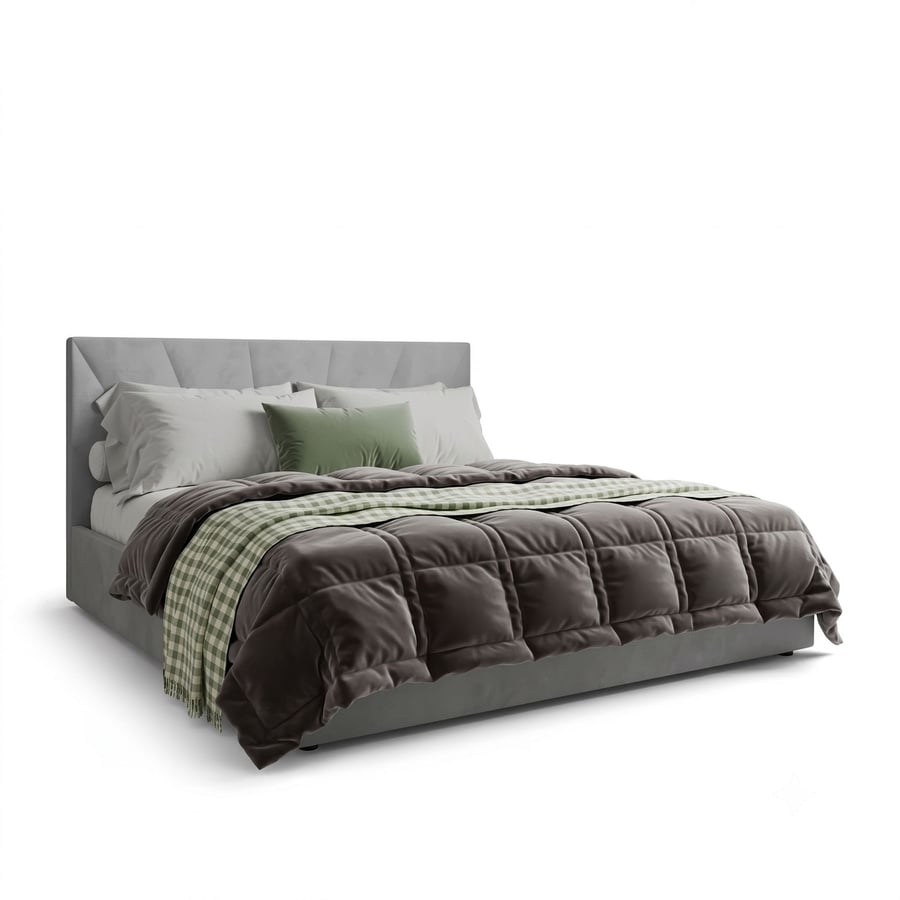 Upholstered Ottoman Bed DYLAN Super King Size - Grey