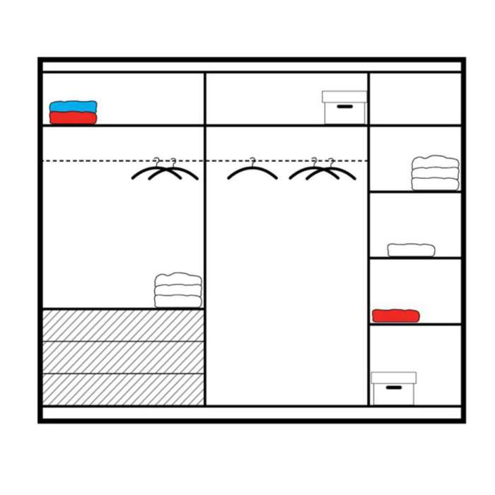 Sliding Door Wardrobe DUBAJ Bla - 3