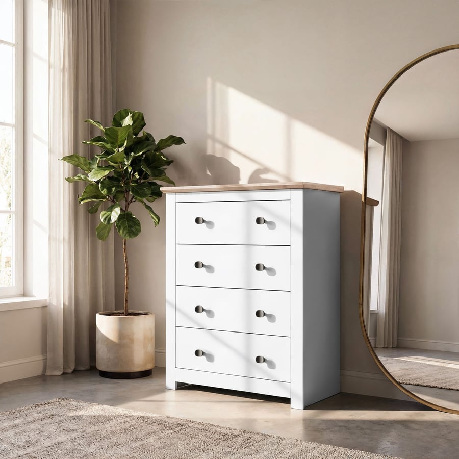 Chest of Drawers MILFORD 4D White