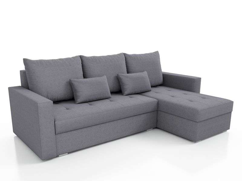 Dako FOSTER reversible L shaped corner sofa bed with chaise lounge, 9 colours
