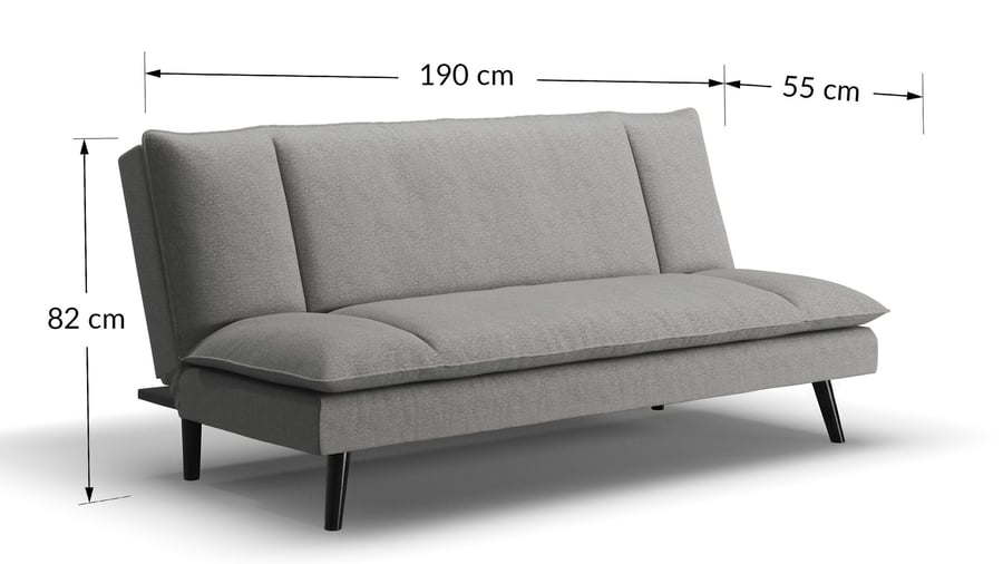 Sofa Bed CINDY - Light Grey - B - 2