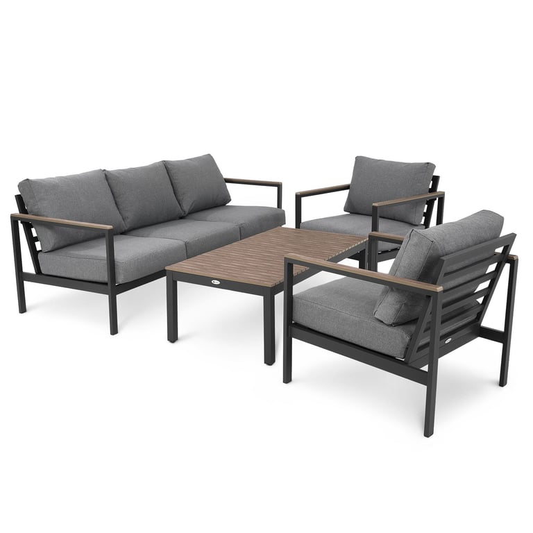 Garden Furniture Set DINOLI Dark Grey / Grey