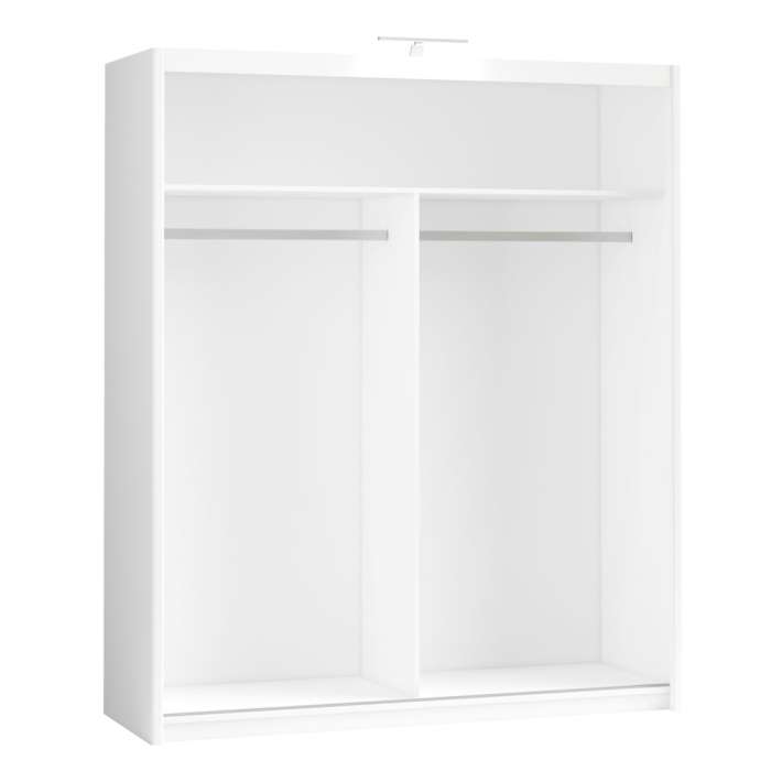 DAKO Sliding Wardrobe Mirror PARIS White Available Now In 4 Sizes Modern Bedroom - Picture 23 of 28