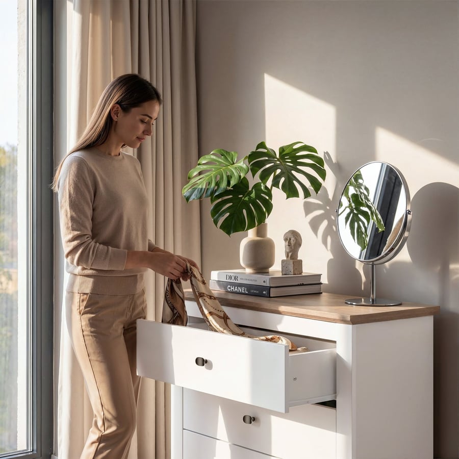 Milford chest of drawers 4D whi - 5
