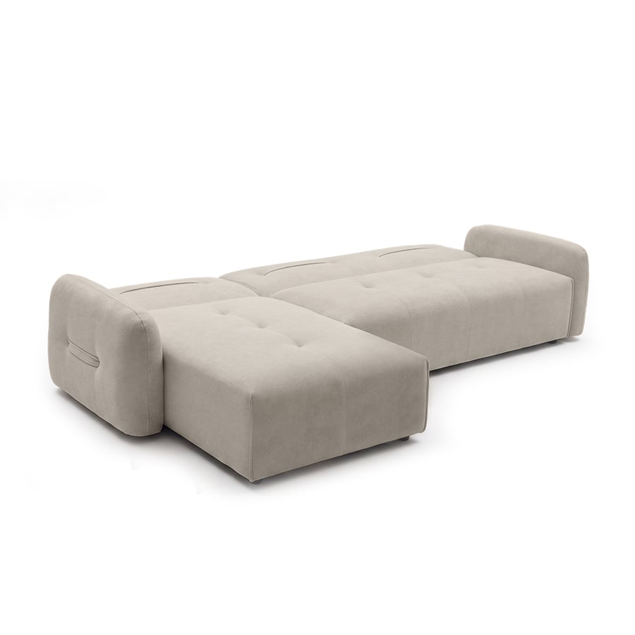 Corner Sofa Bed Brooke Beige ne - 5