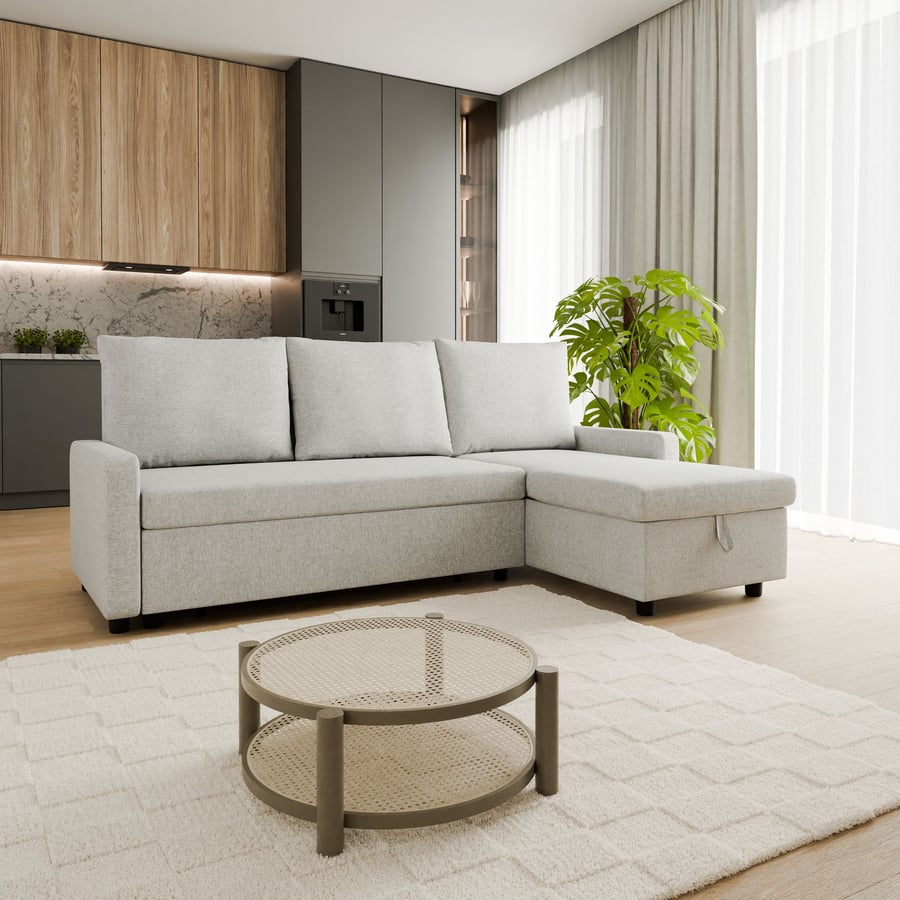 Corner sofa Bed LYNDA grey main - 3