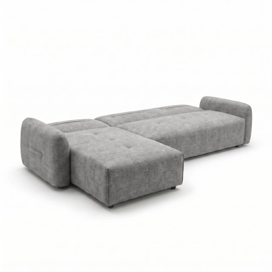 Corner Sofa Bed Brooke Grey new - 5