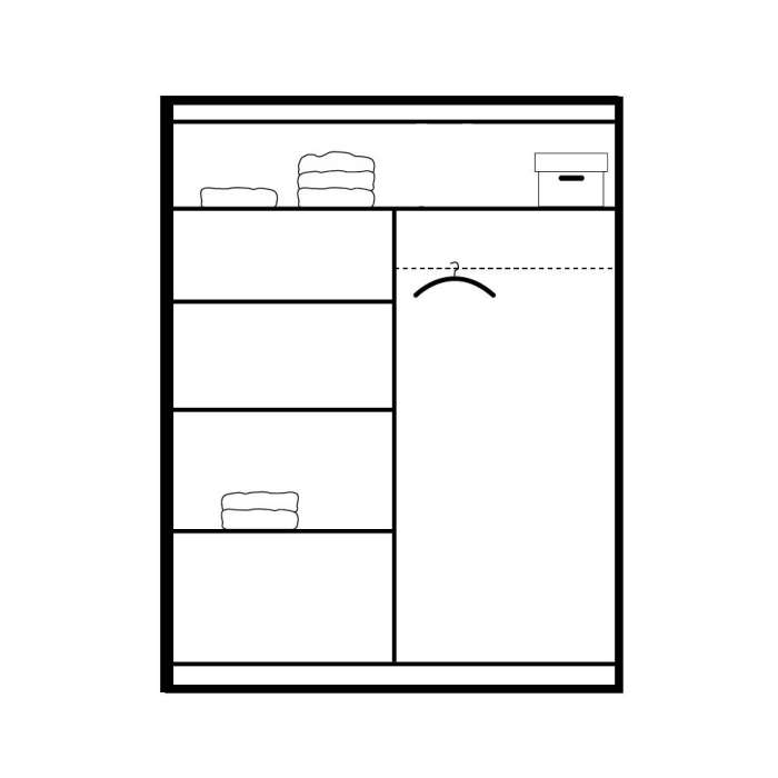 DAKO Sliding Wardrobe Fully Mirrored DAKOTA Clothing Storage - Picture 28 of 40