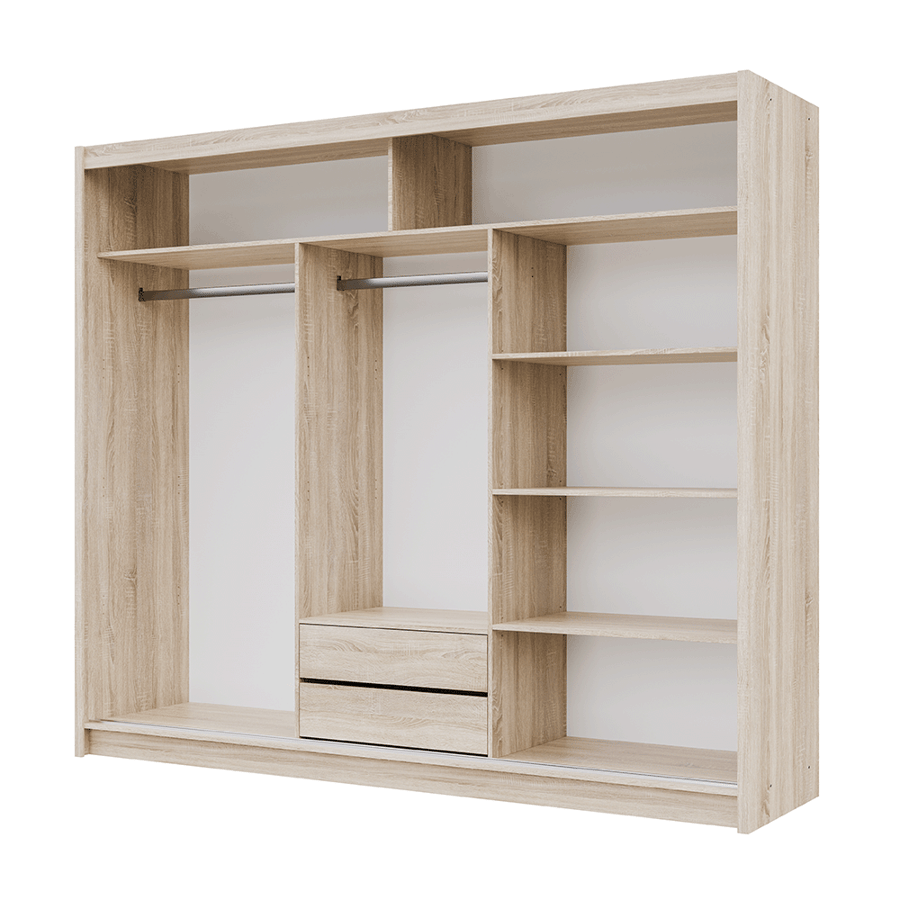 Wardrobe 250 sonoma 2 rails (le - 6