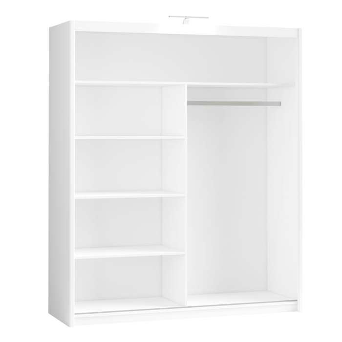 DAKO Sliding Wardrobe Mirror PARIS White Available Now In 4 Sizes Modern Bedroom - Picture 22 of 28