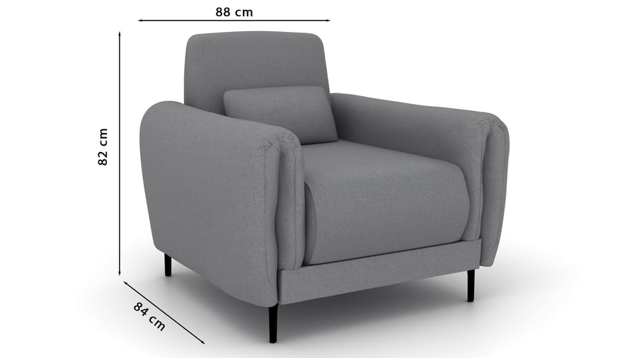 Armchair MEGAN grey dimensions - 5