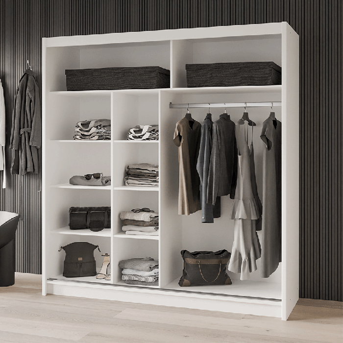 DAKO Sliding Wardrobe Fully Mirrored DAKOTA Clothing Storage - Picture 38 of 40