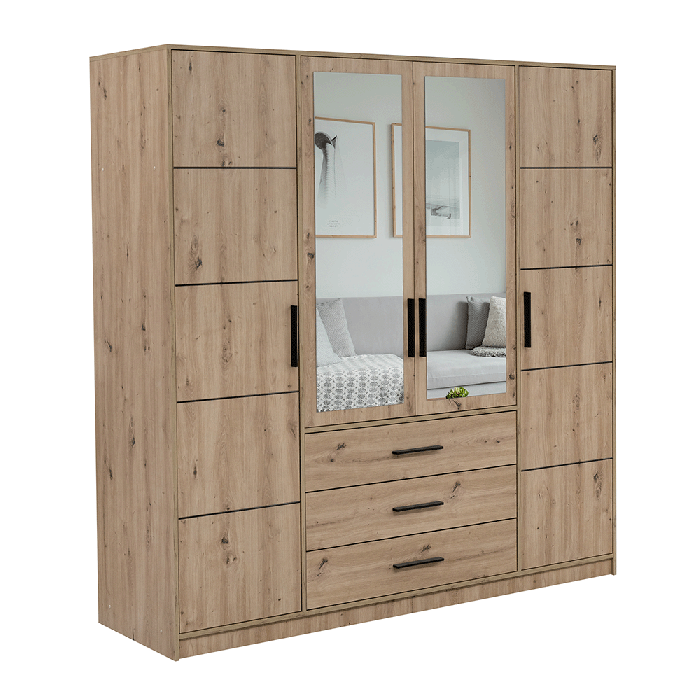 Wardrobe KOS D4 Oak Artisan + M - 2
