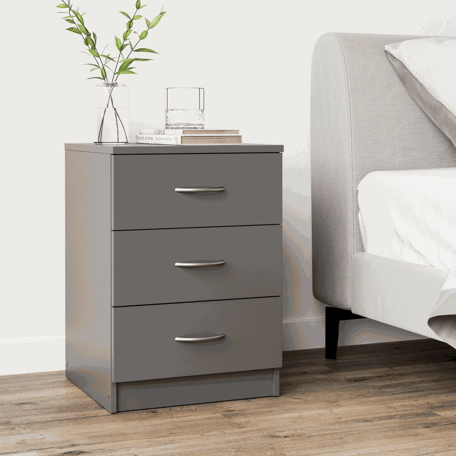 Bedside Table ESSENTIAL 3D Grey - 1