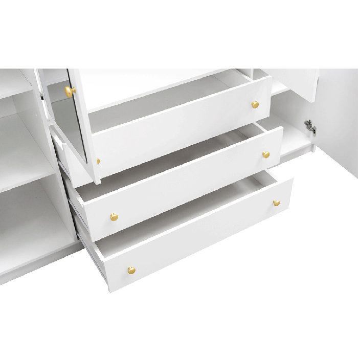 Wardrobe SIENA D4 White + Mirro - 2