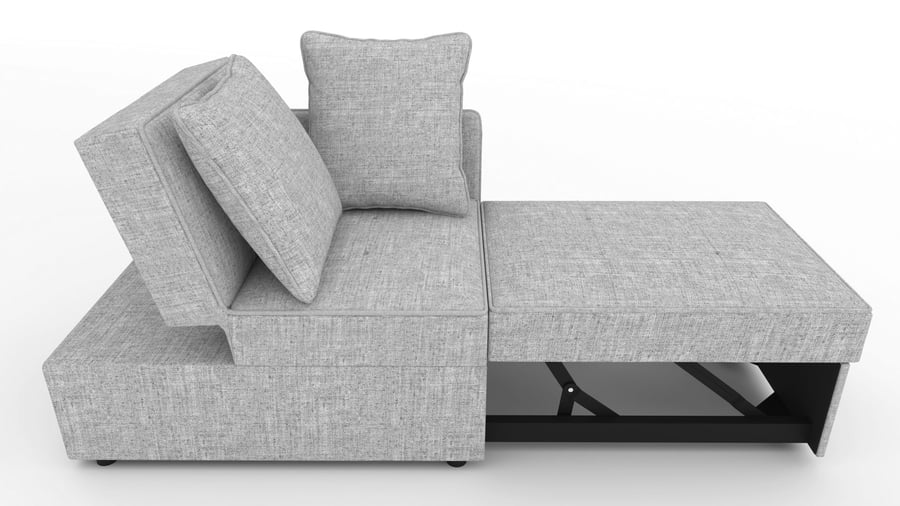 LELANI sofa bed right hand grey - 4