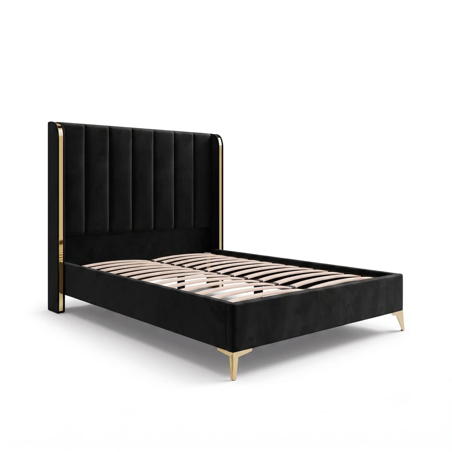 William bed double black - 4