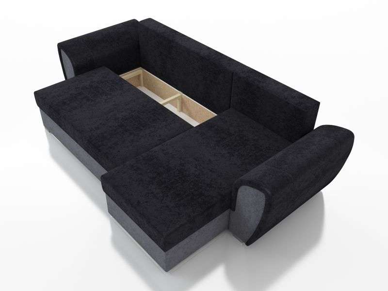 Corner Sofa Bed IVAN Grey / Bla - 2