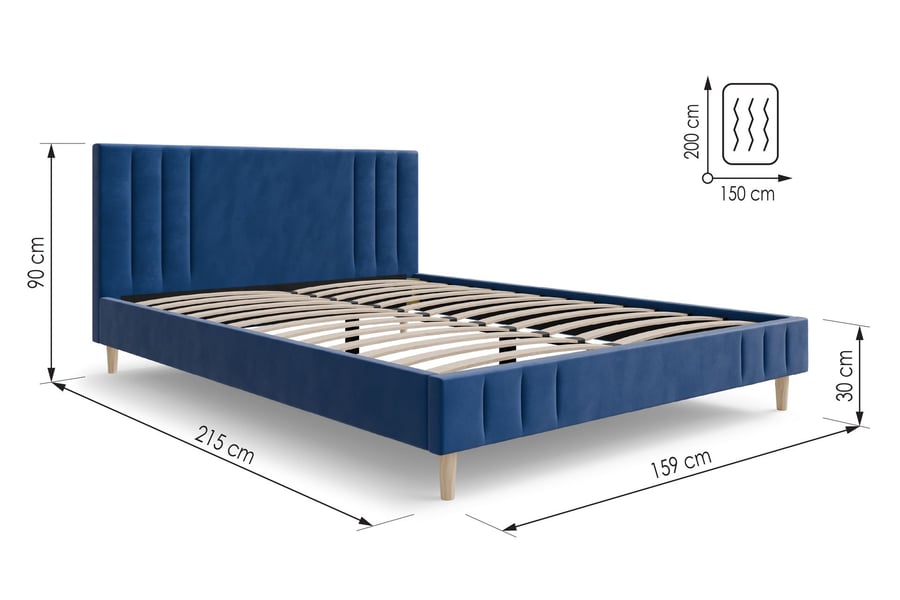 Upholstered Bed Jaxon King Grey - 4