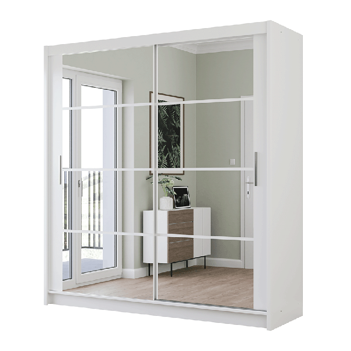 DAKO Sliding Wardrobe Fully Mirrored DAKOTA Clothing Storage - Picture 32 of 40