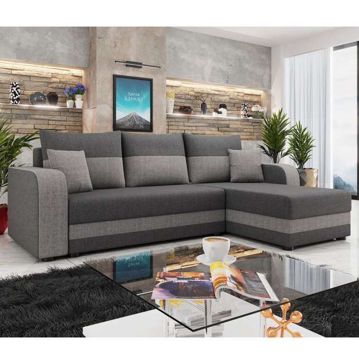 DAKO universal corner sofa bed HAMLET BIS, couch with storage, 2 colours - Picture 17 of 23