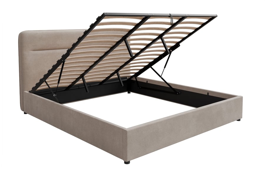 Upholstered bed EVERETT Beige S - 4