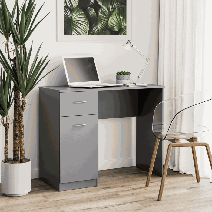 Desk ESSENTIAL DF-BR109DD - Grey in a room