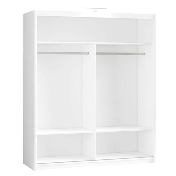 DAKO Sliding Wardrobe Mirror PARIS White Available Now In 4 Sizes Modern Bedroom - Picture 24 of 28