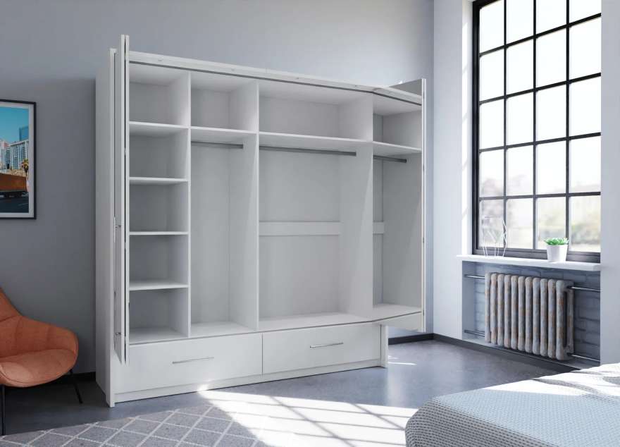 TOLEDO 210cm Wardrobe White - 1