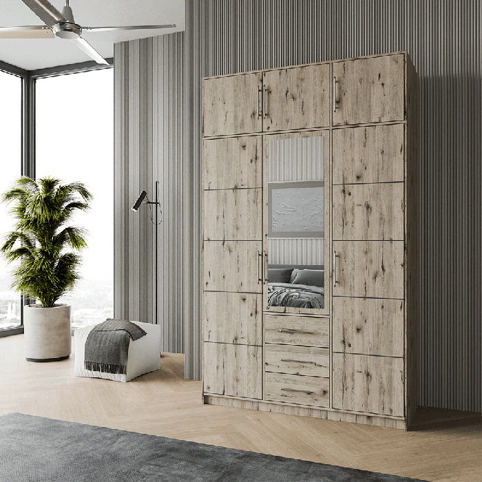 Wardrobe BALI D3 Oak Wellington - 6