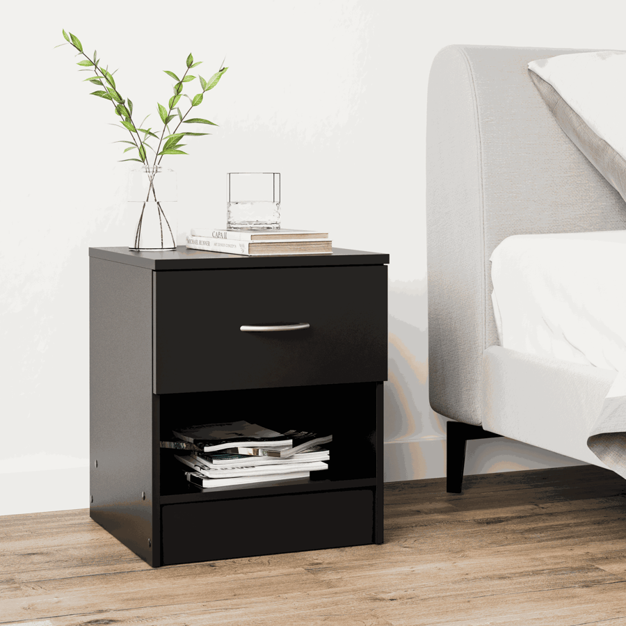 Bedside Table ESSENTIAL 1D  Bla - 1