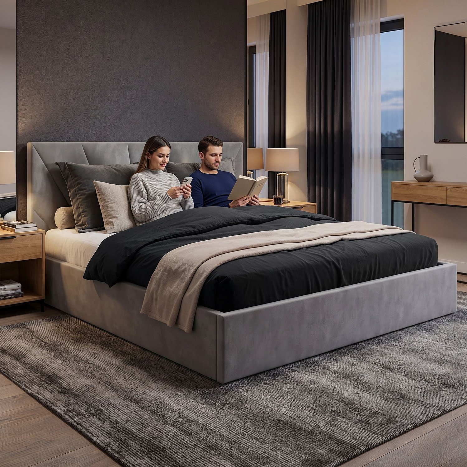 Dylan Super King Size Grey - 2