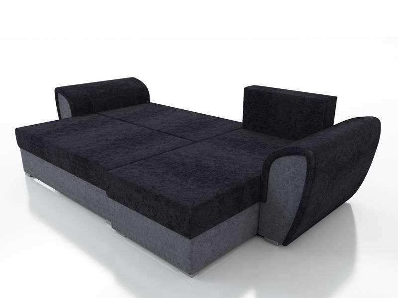 Corner Sofa Bed IVAN Grey / Bla - 1