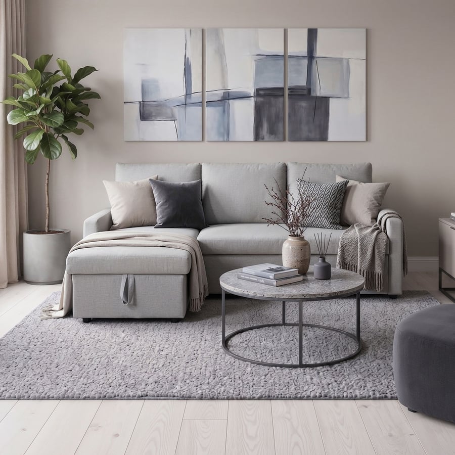 Corner Sofa Bed LYNDA - Grey