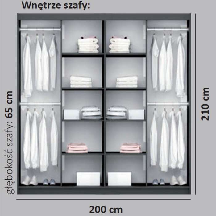 Wardrobe PRAGA 200 Oak Wotan - 5
