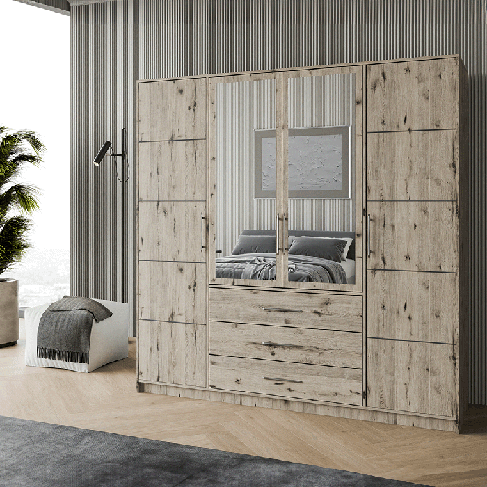 Wardrobe BALI D4 Oak Wellington - 1