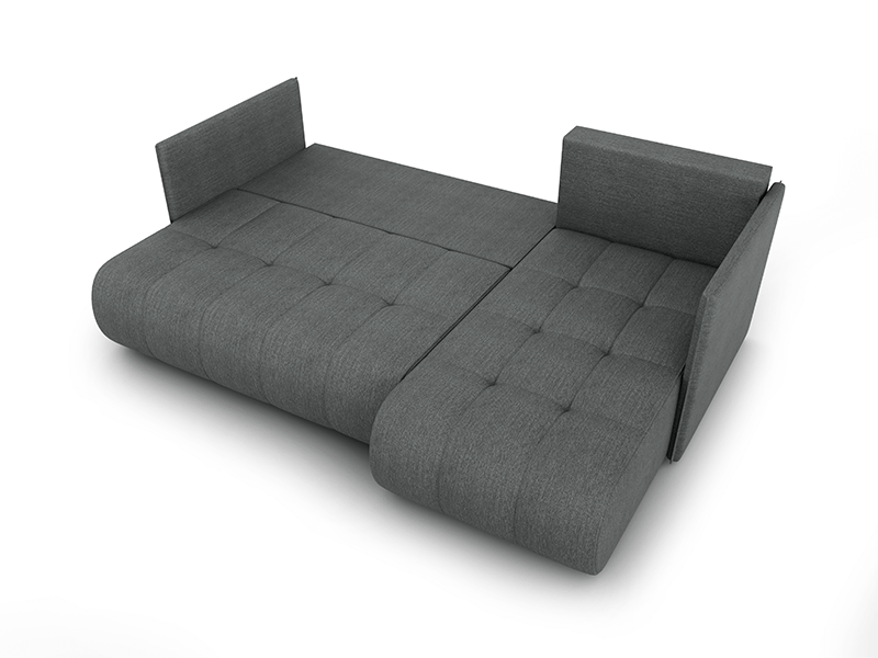 DAKO corner sofa bed NESSA reversible chaise lounge, storage, 9 colours - Picture 9 of 47