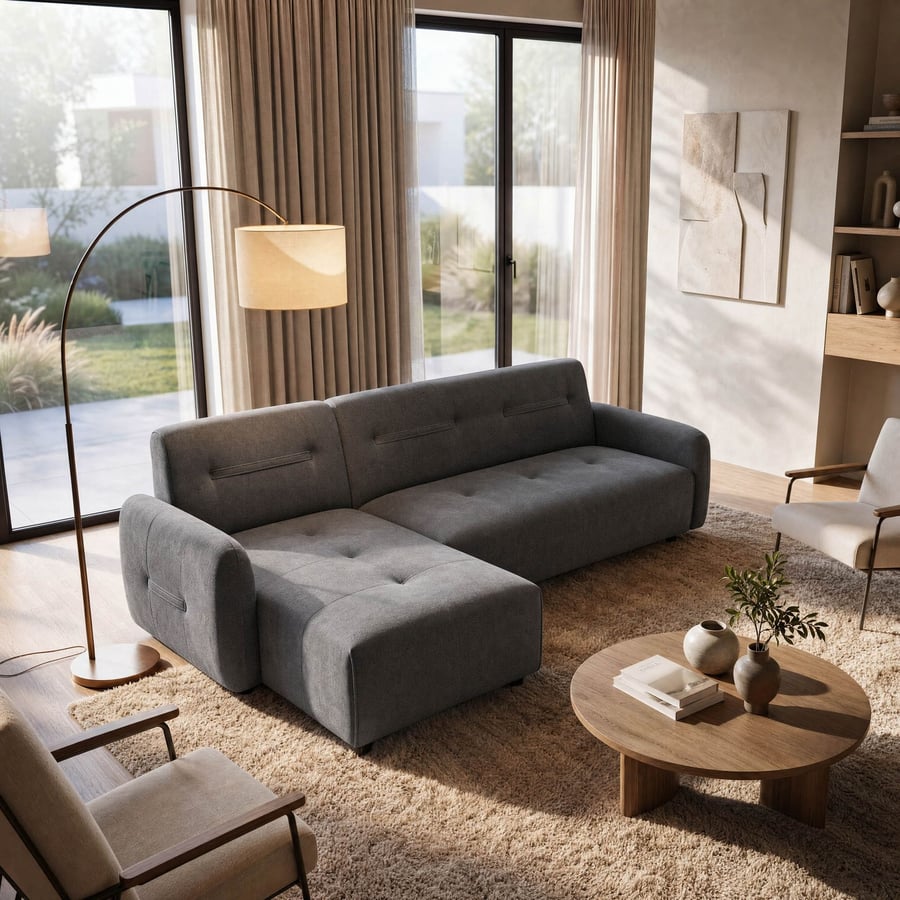 Corner Sofa Bed BROOKE - Dark G - 1
