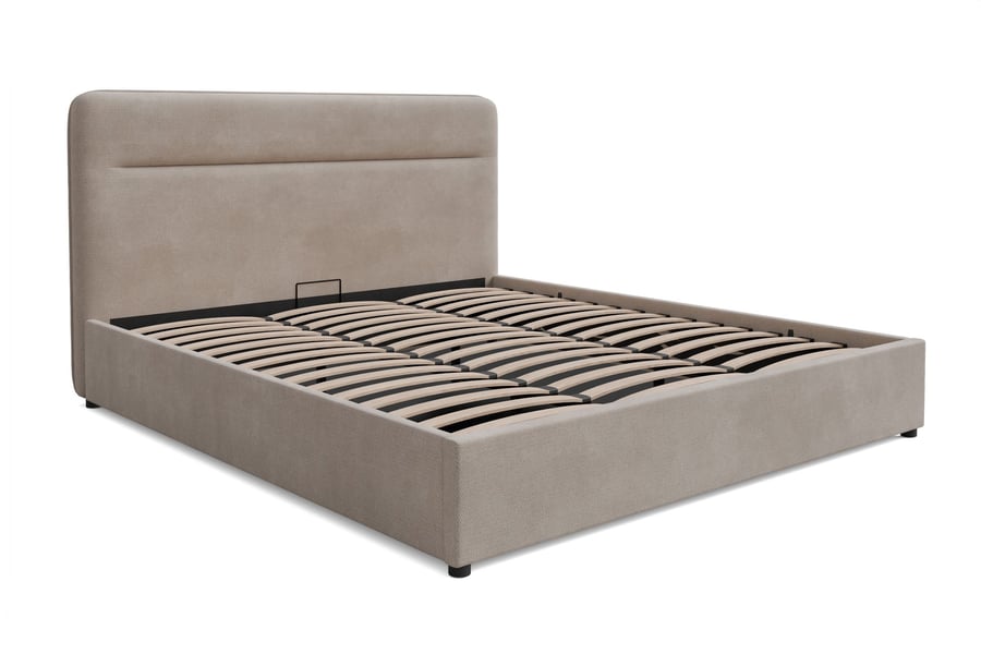 Upholstered bed EVERETT Beige S - 3