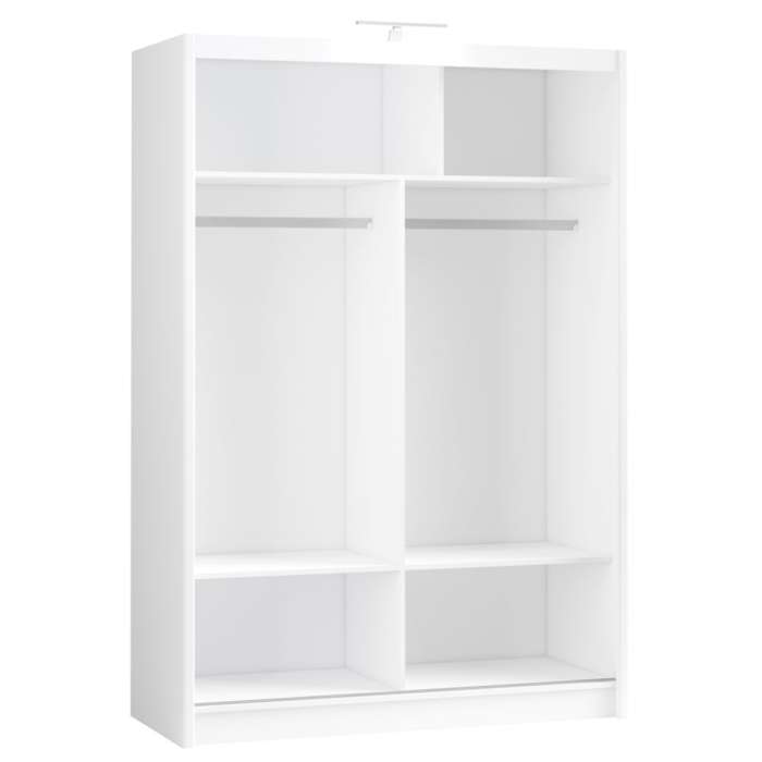 DAKO Sliding Wardrobe Mirror PARIS White Available Now In 4 Sizes Modern Bedroom - Picture 16 of 28